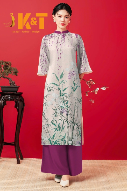 mẫu áo dài nữ KT14