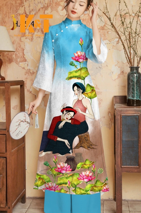 mẫu áo dài nữ KT4