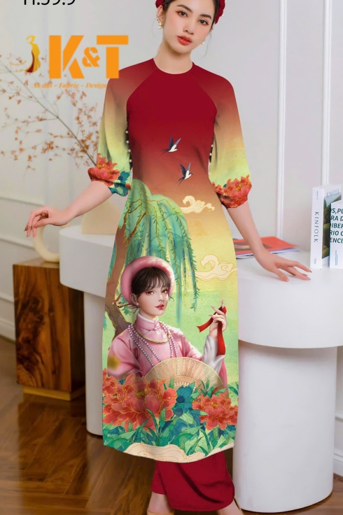 mẫu áo dài nữ KT58
