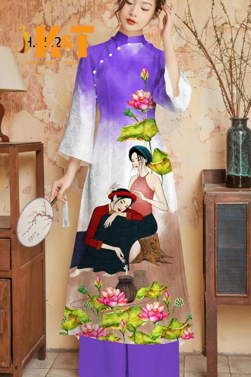 mẫu áo dài nữ KT35