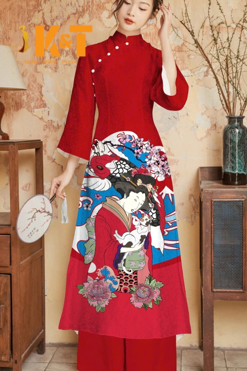 mẫu áo dài nữ KT81