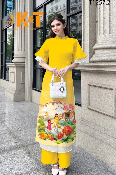 mẫu áo dài nữ KT73