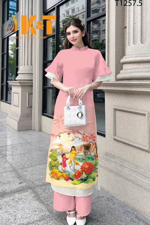 mẫu áo dài nữ KT74