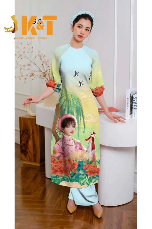 mẫu áo dài nữ KT56