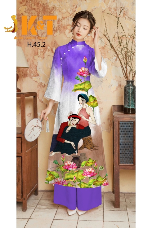 mẫu áo dài nữ KT35