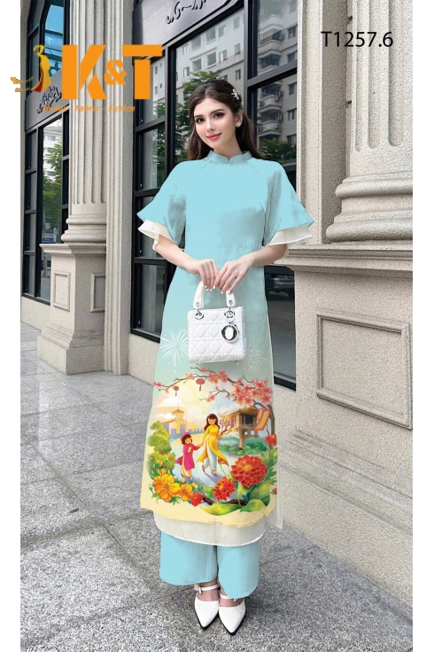 mẫu áo dài nữ KT76
