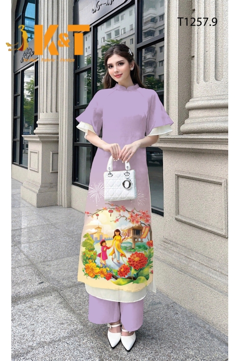mẫu áo dài nữ KT78
